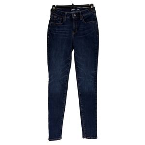 Old Navy SZ 2P Rockstar Super Skinny Jeans High-Rise Stretch Zip-Fly Dark Wash